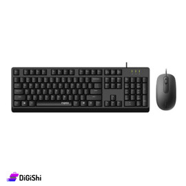 Wired Keyboard and Mouse Set X130PRO Model RAPOO Brand