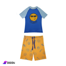 STARTER Boy's Swimsuit Shorts and T-Shirt Blue