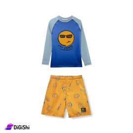 STARTER Boy's Swimsuit Shorts and Sweater Light Blue