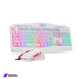 Keyboard and Mouse Set White Color S101W Model REDRAGON Brand