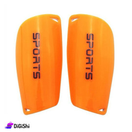 Sports Plastic Shin Guards in Orange