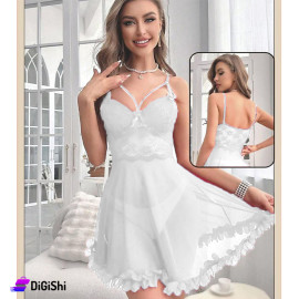 Sway Chiffon Lingerie Dress in White