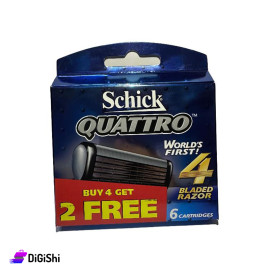Razor Blade Refills for Men 4Pcs and 2 gift Schick Brand