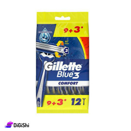 Gillette Blue 3 Razors 12Pcs Set for Men