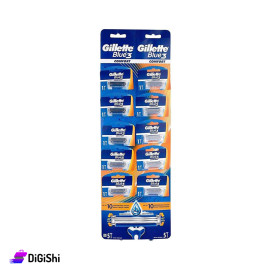 Gillette Blue3 Razors 10Pcs Set for Men