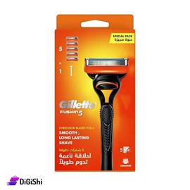 ماكينة حلاقة رجالية مع 5 رؤوس ماركة Gillette  موديل Fusion5