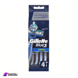 مجموعة مكونة من 4 شفرات حلاقة للرجال ماركة Gillette موديل Blue3