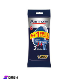 مجموعة مكونة من 6 شفرات حلاقة للرجال ماركة ASTRO موديل Bic