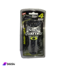4-Bladed Men's Razor Schick Brand QUATTRO Model