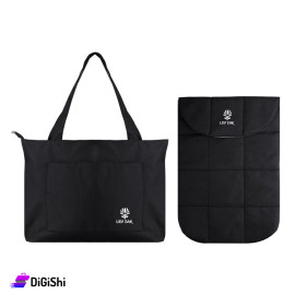 Lily Zak Shoulder Bag with Laptop Pouch Black