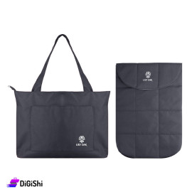Lily Zak Shoulder Bag with Laptop Pouch Gray