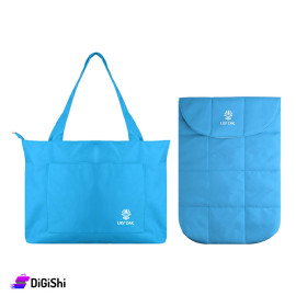 Lily Zak Shoulder Bag with Laptop Pouch Blue