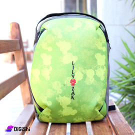 Lilly Zak logo Laptop Backpack Two layers Canvas Green