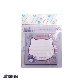 Notebook Drawing Cat Gray