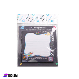 دفتر ملاحظات رسمة فضاء لون أسود