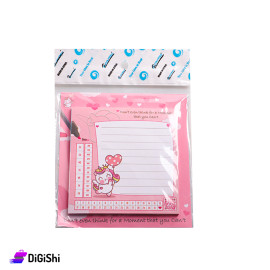 Notebook Drawing Unicorn Pink Colour