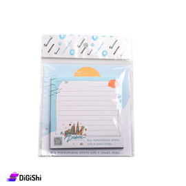 Notebook Drawing Sun and City Sky Colour