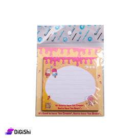 Notebook Drawing Ice cream Yellow Colours