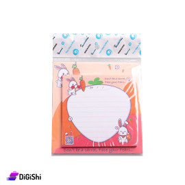 Notebook Drawing Rabbit Orange and Coral Colours