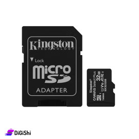 بطاقة ذاكرة microSD ماركة Kingston موديل SDCS2/32GB تخزين 32 غيغابايت مع محولة