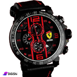 Ferrari Men's Wrist Watch Black and Red