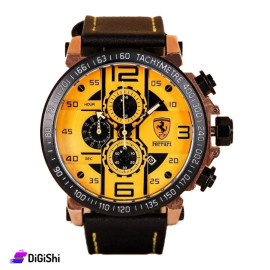 Ferrari Men's Wrist Watch Black and Yellow