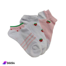 Alchin Girls Cotton Solitaire Socks 3 Pairs Set No.106/A from 8 to 12 Years