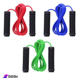 Silicone Jump Rope Black Grip and Coloured Rope