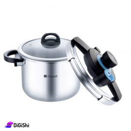 Stainless Steel 10Liter Pressure Cooker with Additional Glass Lid DORSCH Brand