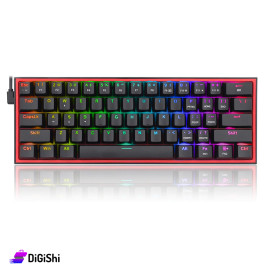 كيبورد سلكي للألعاب مع إضاءة موديل K617-R ماركة REDRAGON