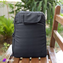 Laptop Backpack leather Lined with Foam LILY ZAK Logo Black