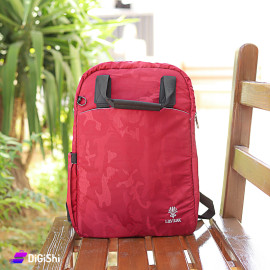 Laptop Backpack Bag Fabric Lined with Foam LILY ZAK Logo Dark Red