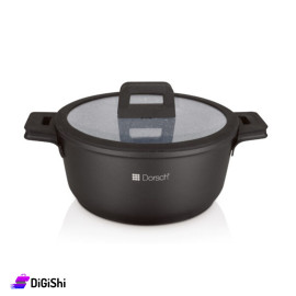 طنجرة سيراميك قياس 24سم لون أسود ماركة DORSCH