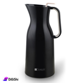 DORSCH Double Glass Thermos Coated with Plastic Capacity 1liter Black Color