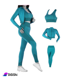 Solitaire Women's 3-Piece Turquoise Sports Set