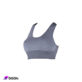 Solitaire Gray Sporty Bra with Lining