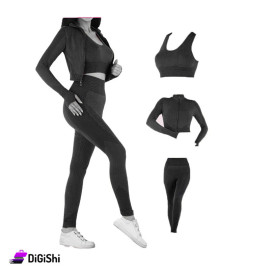 Solitaire Women's 3-Piece Black Sports Set