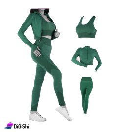 Solitaire Women's 3-Piece Olive Sports Set