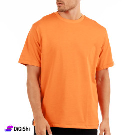 Men's Cotton Wide Design T-Shirt Orange
