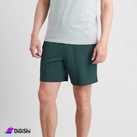 Men's Cotton Shorts with Elastic Waist and Two Side Pockets
