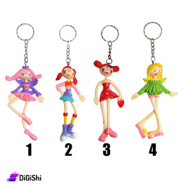Girl Shape Silicone Keychain Set 1