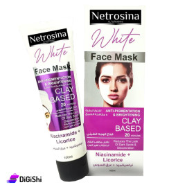 Netrosina Skin Brightening Facial White Clay Mask with Niacinamide and Licorice