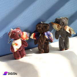Teddy Bear Shaped Key Chain with Colorful Tie Neck Group1