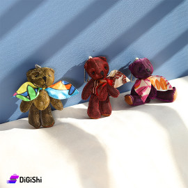 Teddy Bear Shaped Key Chain with Colorful Tie Neck Group3