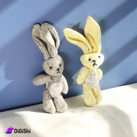 Rabbit Keychain Cotton and Lace Fabric Set1