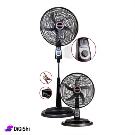 Amanda AM-6388 Digital Battery Electric Fan with Normal Switch Operates on Electricity and Battery
