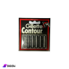 علبة رؤوس لشفرات الحلاقة الرجالية تحوي 5  رؤوس ماركة Gillette موديل Contour