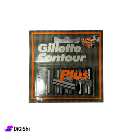 Razor Blade Refills for Men 5 Pcs Gillette Brand Contour Plus Model