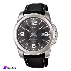 Casio Men's Leather Watch Model MTP-1314L-8AVDF Black Color