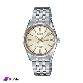 ساعة يد نسائية ماركة Casio موديل LTP-1335D-9AVDF لون فضي